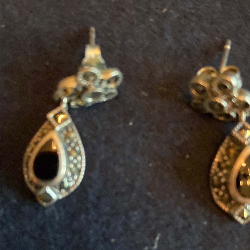 Source Unknown Sterling Silver Marcasite Jewelry … - image 2